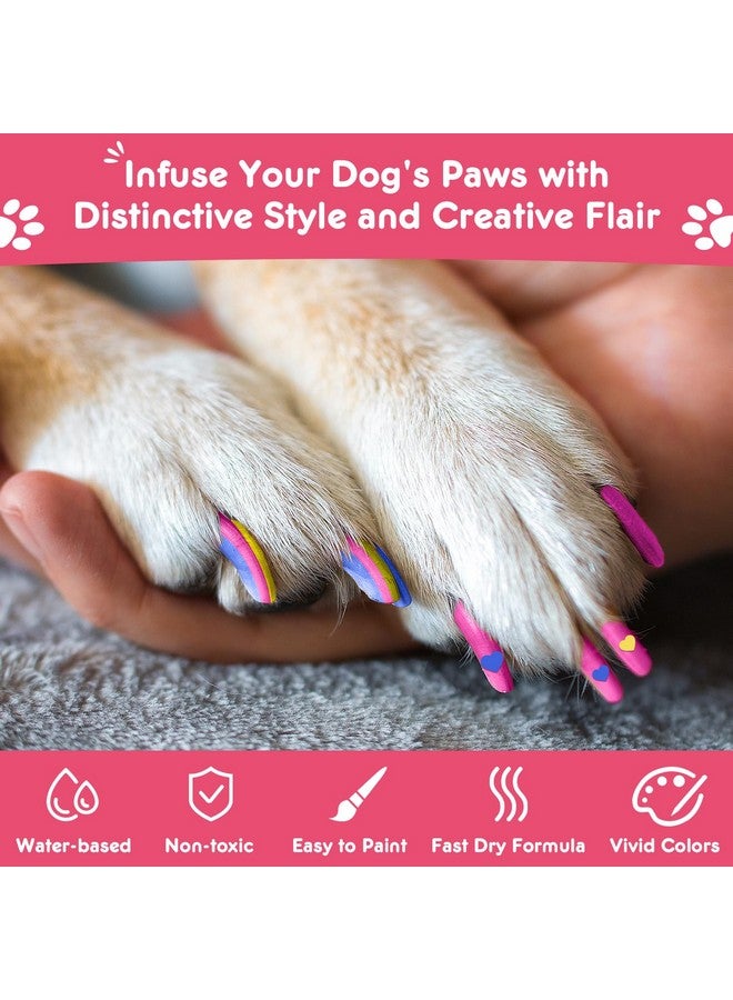 MSDADA MSDADA Dog Nail Polish Pens Quick Dry - Pet Nail Polish Set for Dogs, Dog Safe & Odorless Nail Polish, Easy DIY Dog Nail Art Kit - Stylish Girl Dog Accessories for Puppy, Large Dogs (15 Pcs) - Image 4