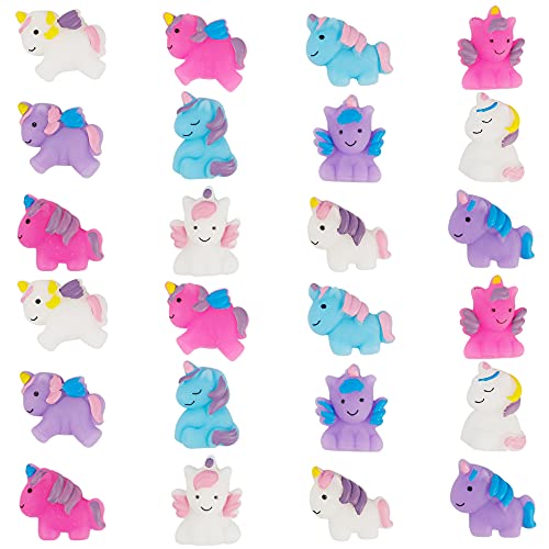 Cllayees 24 Pcs Squishy Toys Unicorn Kawaii Mochi Squishies Unicorn Party Favors Stress Relief Toys Goodie Bags Christmas Birthday Gifts Classroom Prizes for Kids Unicorn - Image 1