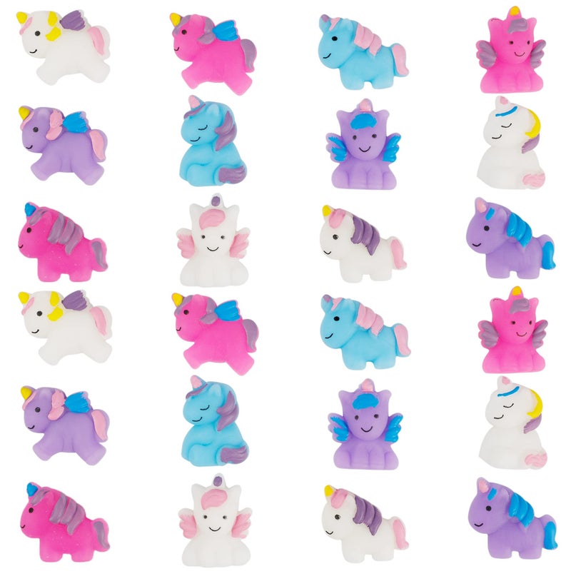Cllayees 24 Pcs Squishy Toys Unicorn Kawaii Mochi Squishies Unicorn Party Favors Stress Relief Toys Goodie Bags Christmas Birthday Gifts Classroom Prizes for Kids Unicorn - Image 3