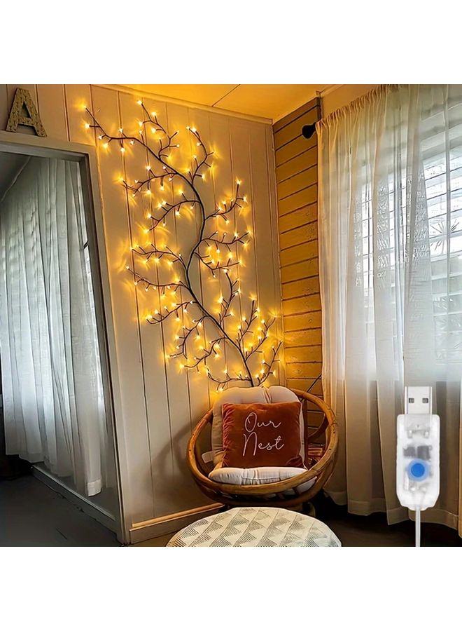 Warm White USB Vine Decorative Lights 96 LEDs Indoor Outdoor IPX4 Rated - Image 2