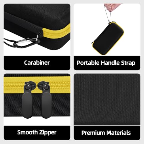 HESPLUS Hard Case for Fluke BK120 SmartTrace Breaker Finder and Socket Tester & GFCI Outlet Tester and Accessories, Electrical Tools Storage Organizer Bag, Black&Yellow (Case Only) - Image 4