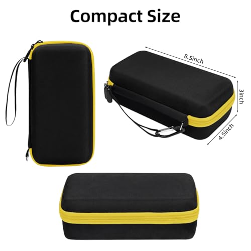 HESPLUS Hard Case for Fluke BK120 SmartTrace Breaker Finder and Socket Tester & GFCI Outlet Tester and Accessories, Electrical Tools Storage Organizer Bag, Black&Yellow (Case Only) - Image 3