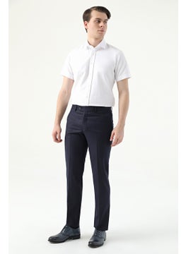 D'S DAMAT Slim Fit Navy Blue Plain Fabric Trousers 1HE03ER01320M  - Image 3