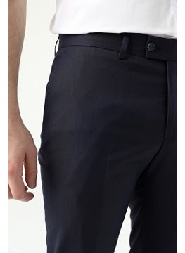 D'S DAMAT Slim Fit Navy Blue Plain Fabric Trousers 1HE03ER01320M  - Image 2