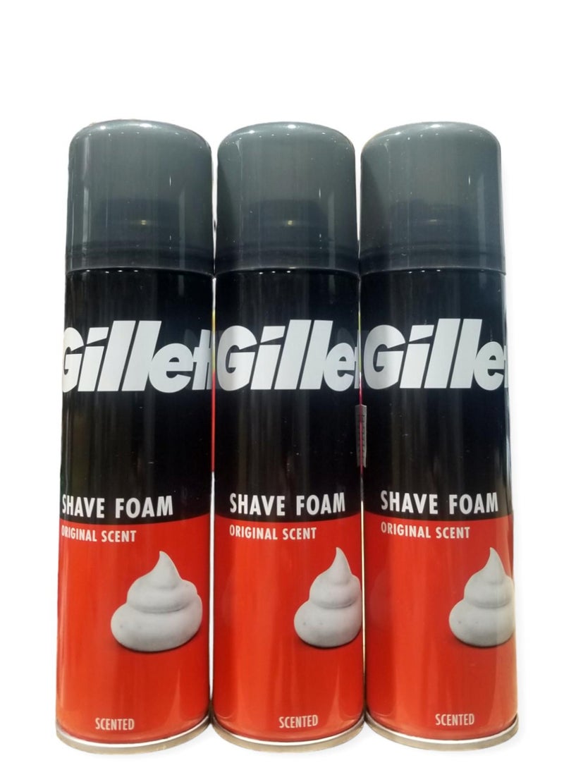Gillette shaving foam 3×200 ml