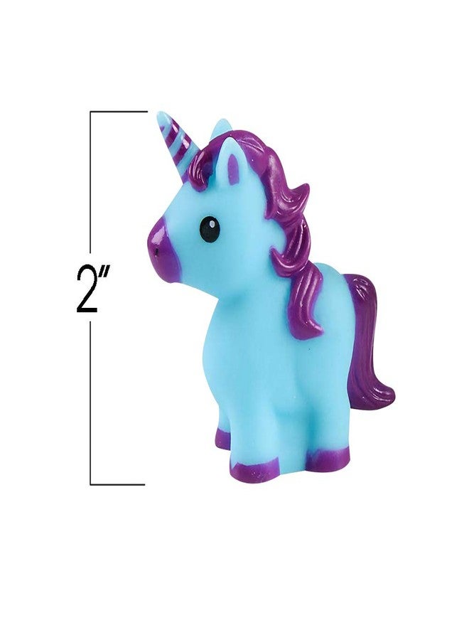 ArtCreativity Unicorn Rubber Toys for Kids - Pack of 12 - Unicorn Birthday Party Favors and Supplies, 2 Inch Floating Bath and Pool Water Toys for Girls, Cute Goodie Bag Fillers, Assorted Colors - Image 3