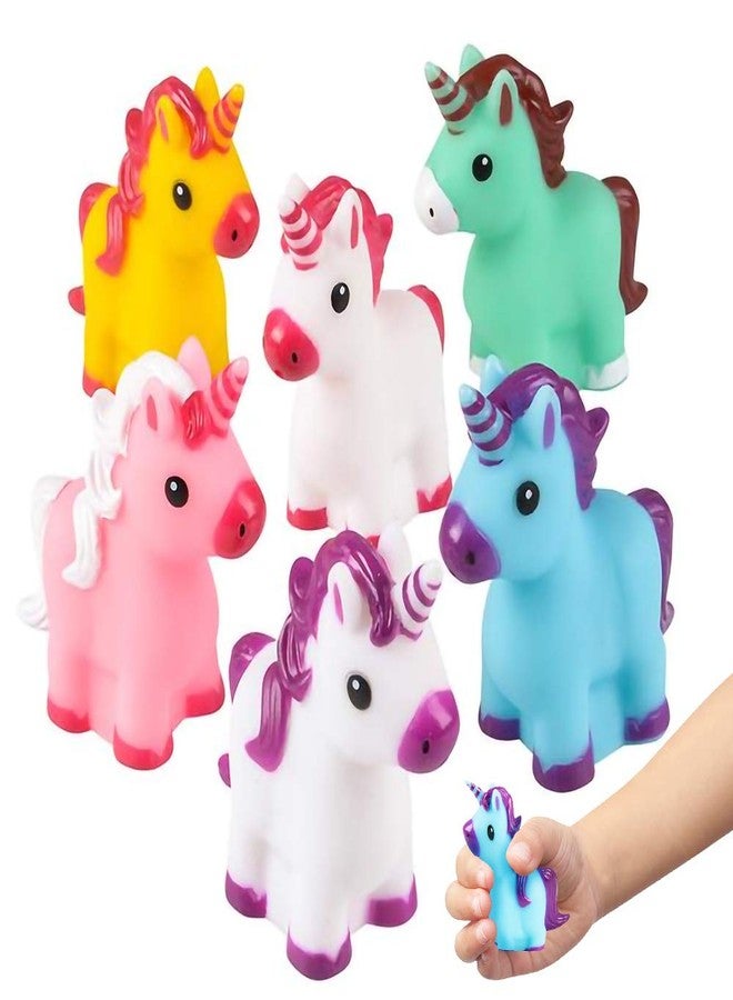 ArtCreativity Unicorn Rubber Toys for Kids - Pack of 12 - Unicorn Birthday Party Favors and Supplies, 2 Inch Floating Bath and Pool Water Toys for Girls, Cute Goodie Bag Fillers, Assorted Colors - Image 1