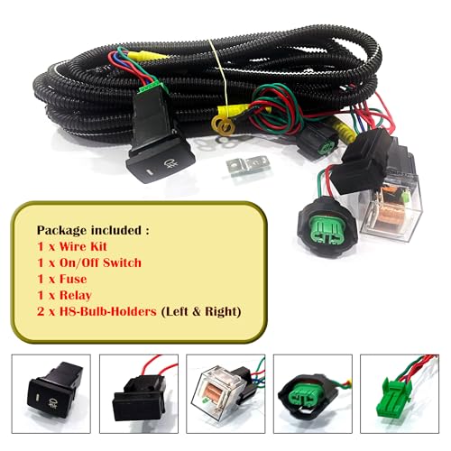 Auto Pearl Foglight Harness LED Indicator Harness Wiring Socket Switch Kit 12V/40A Relay for Scorpio N 2022 - Image 3