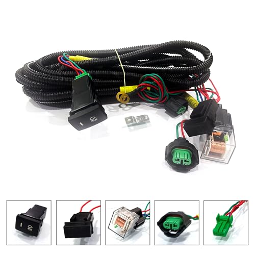 Auto Pearl Foglight Harness LED Indicator Harness Wiring Socket Switch Kit 12V/40A Relay for Scorpio N 2022 - Image 4