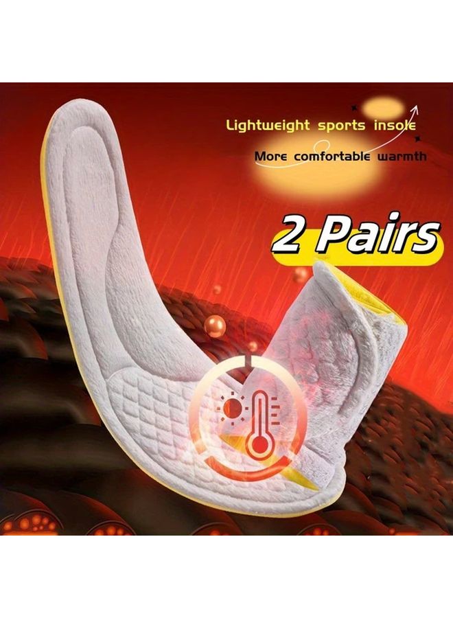 Plush Grey Insoles For Women Winter Sports Snow Boots Warm Shock Absorption Non Slip - Image 5