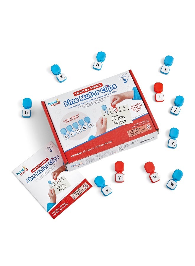ليرننج ريسورسز موارد تعليمية - مشابك تعلم حروفي الدقيقة، لعبة لمحو الأمية والمهارات الحركية الدقيقة، تعلم أبجدي عملي للأطفال الصغار، 45 مشبكًا للحروف و4 مشابك نقاط، للأعمار من 3 سنوات فما فوق - Image 2