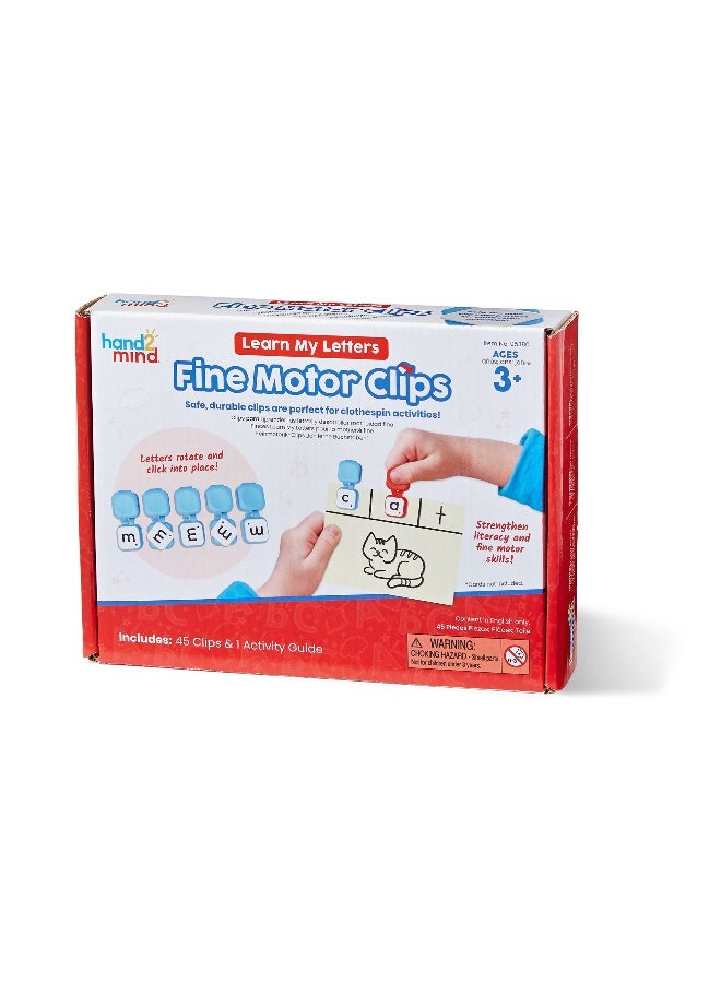 ليرننج ريسورسز موارد تعليمية - مشابك تعلم حروفي الدقيقة، لعبة لمحو الأمية والمهارات الحركية الدقيقة، تعلم أبجدي عملي للأطفال الصغار، 45 مشبكًا للحروف و4 مشابك نقاط، للأعمار من 3 سنوات فما فوق - Image 1