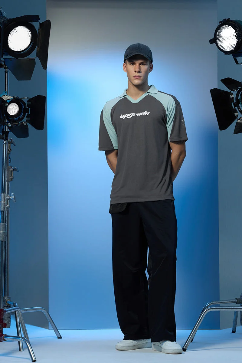 SNITCH Stars Within Upgrade Panelled Oversized Polo Jersey