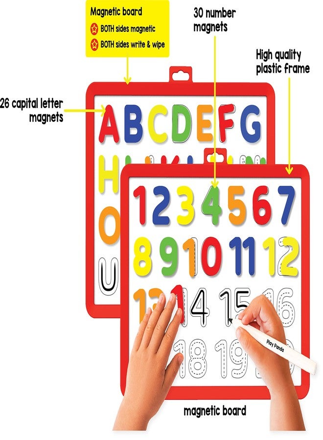 Play Panda Magnetic Learn to Write Capital Letters & Numbers with Write and Wipe Magnetic Board - Image 2