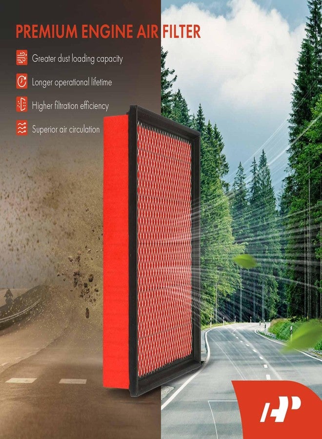 A-Premium High-performance, Pre-oiled Engine Air Filter Compatible with Chevy, GMC & Cadillac Models - Avalanche, Silverado, Suburban, Tahoe, Sierra, Yukon, C3500HD, Escalade - Replace# CA8756, CA8755 - Image 2