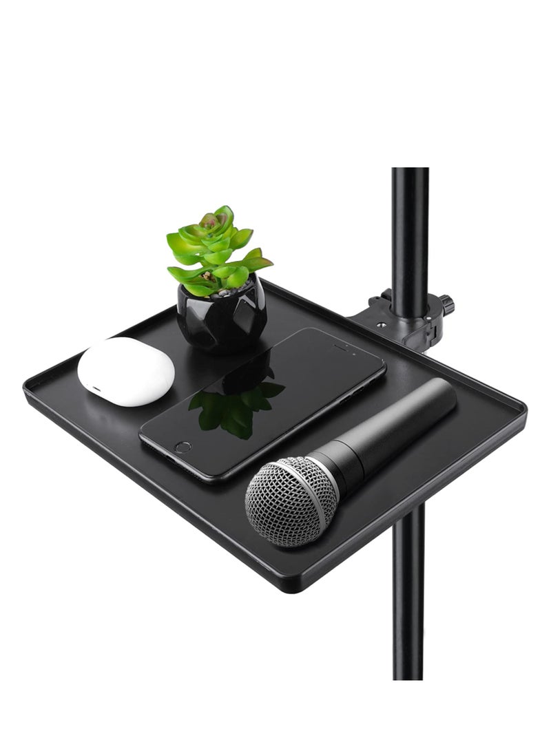 Microphone Stand Tray, 10.63 * 8.07’’ Large Universal Sound Card Tray, Large Universal Sound Card Tray, for Recording, Live Streaming, Stage Performance, Standard Tray - Image 1