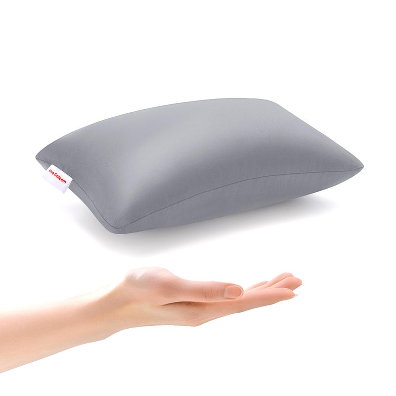 Pro Goleem Small Pillow 11x6x25 for Baby Sleeping with Name Tag Mini Tiny Pillow for Room Couch Sofa Chair and Outdoor Car Air Nap Neck Lumbar Knee Rest Pillows Gray