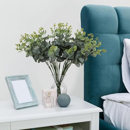 SHAKTISM Artificial Eucalyptus Bouquet, 16 Heads, 50 cm Tree Branches with Leaves, Faux Plant for Home Decoration, 1 Piece - Image 2