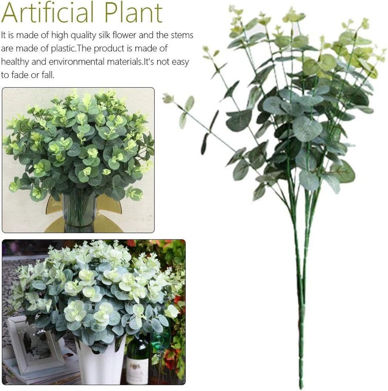 SHAKTISM Artificial Eucalyptus Bouquet, 16 Heads, 50 cm Tree Branches with Leaves, Faux Plant for Home Decoration, 1 Piece - Image 4