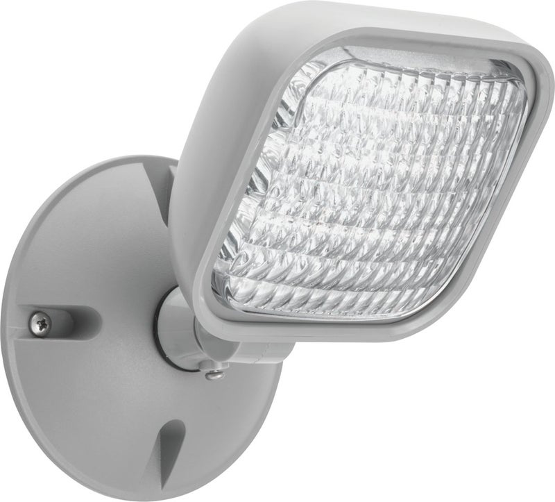 Lithonia Lighting Weatherproof LED Emergency Light Remote Head, One Single Head Emergency Light for Business, Indoor and Outdoor Use, Square, Gray (ERE GY SGL WP SQ M12) - Image 1