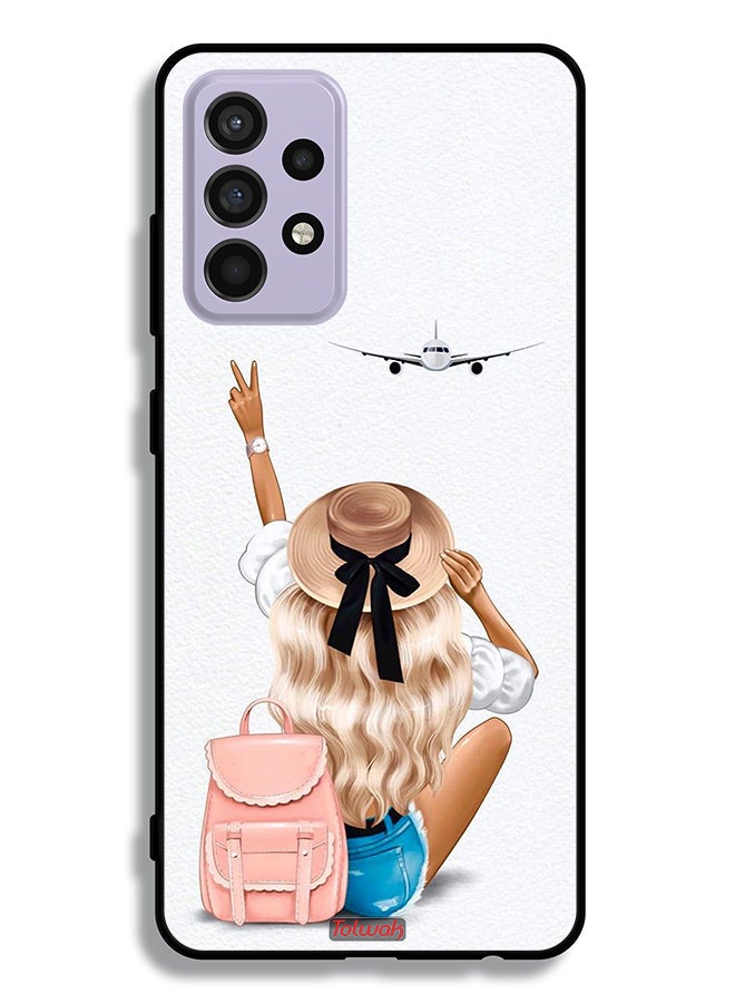 Tolwak Samsung Galaxy A52s 5G Protective Case Cover Girl Love Travel - Image 1
