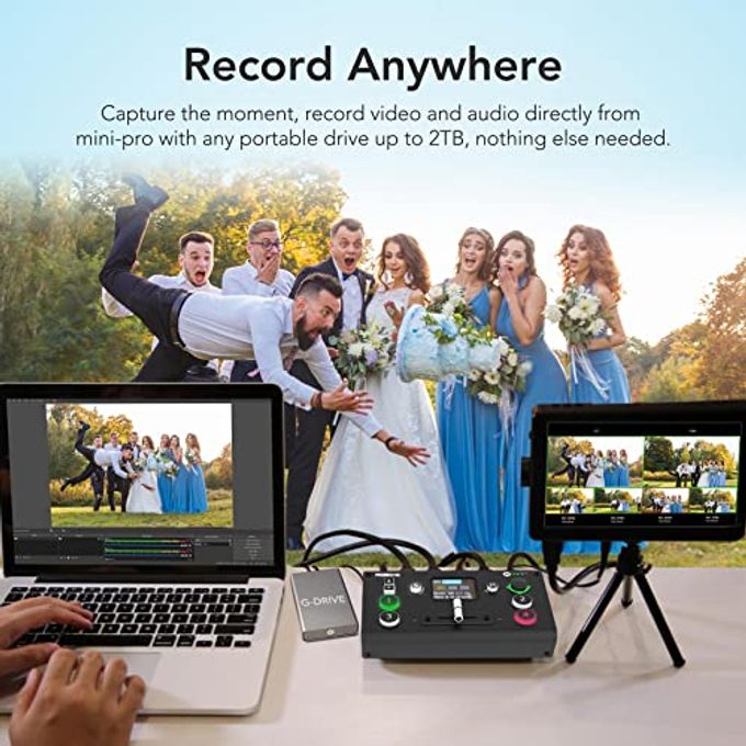 RGBlink Mini-Pro V3 Video Mixer Switcher With 4 X 4K Hdmi Inputs, Dual Hdmi/Usb3.0 Outputs, Ptz Controller With 2.1-Inch On-Board Monitor, Ideal For Live Streaming, Worship, Gamers, And Live Events - Image 3