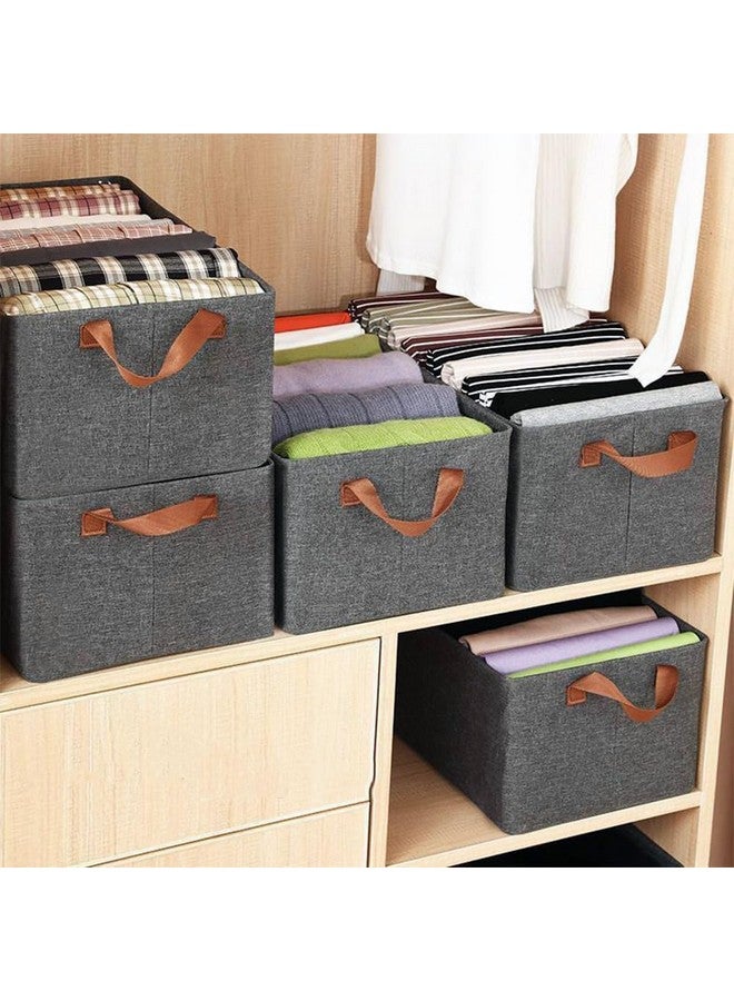 NYALKARAN Foldable Wardrobe Organizer for Clothes Toys and Books Smart Space-Saving Storage Box for Efficient Organization Ideal for Closets (Pack of 4, Grey) - Image 2