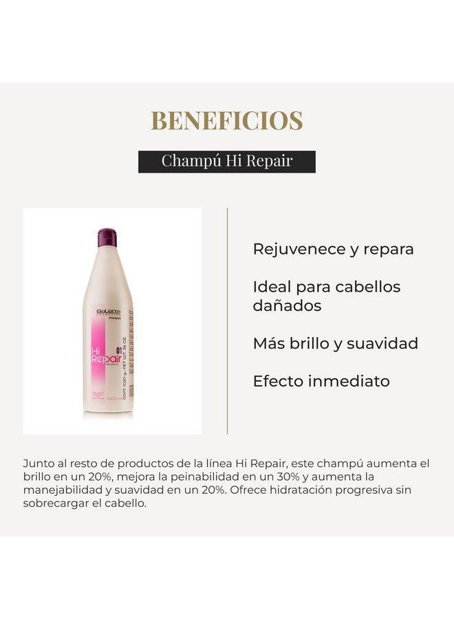 ساليرم - شامبو إصلاح - شامبو إصلاح عالي - 1000 مل - ترطيب عميق للشعر التالف - يصلح ويجدد - شعر أكثر لمعانًا ونعومة - تأثير فوري - Image 3