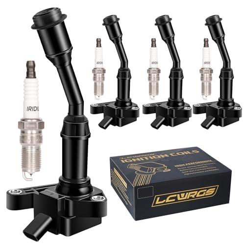 LCWRGS Set of 4 Ignition Coil Pack and Iridium Spark Plugs for 15 Turbo 20172019 Ford Escape 20142020 Ford Fusion Spark Plugs and Coils Replaces UF735 DG552 DS7Z12029A - Image 1
