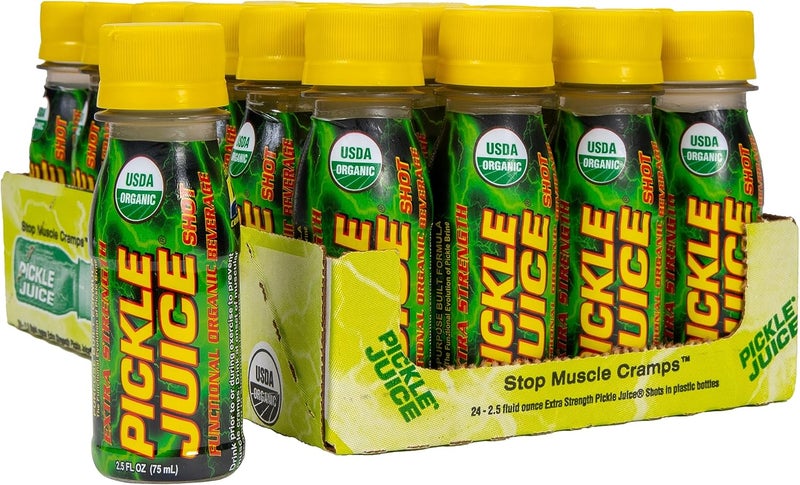 Pickle Juice Sports Drink Shots, Extra Strength - 24 Pack of 2.5 oz Electrolyte Shots for Immediate Cramp Relief - Image 1