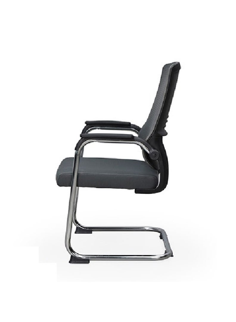 ROYALOAK Tivoli Visitor Chair, High Grade Nylon Mesh, High Back Support, Comfortable Seating, Comfortable Armrest, Chrome Finish Steel Legs, Visitor Chair for Office Work, Visitor Chair. - Image 4