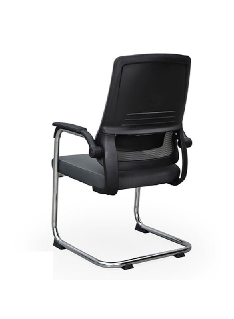 ROYALOAK Tivoli Visitor Chair, High Grade Nylon Mesh, High Back Support, Comfortable Seating, Comfortable Armrest, Chrome Finish Steel Legs, Visitor Chair for Office Work, Visitor Chair. - Image 5