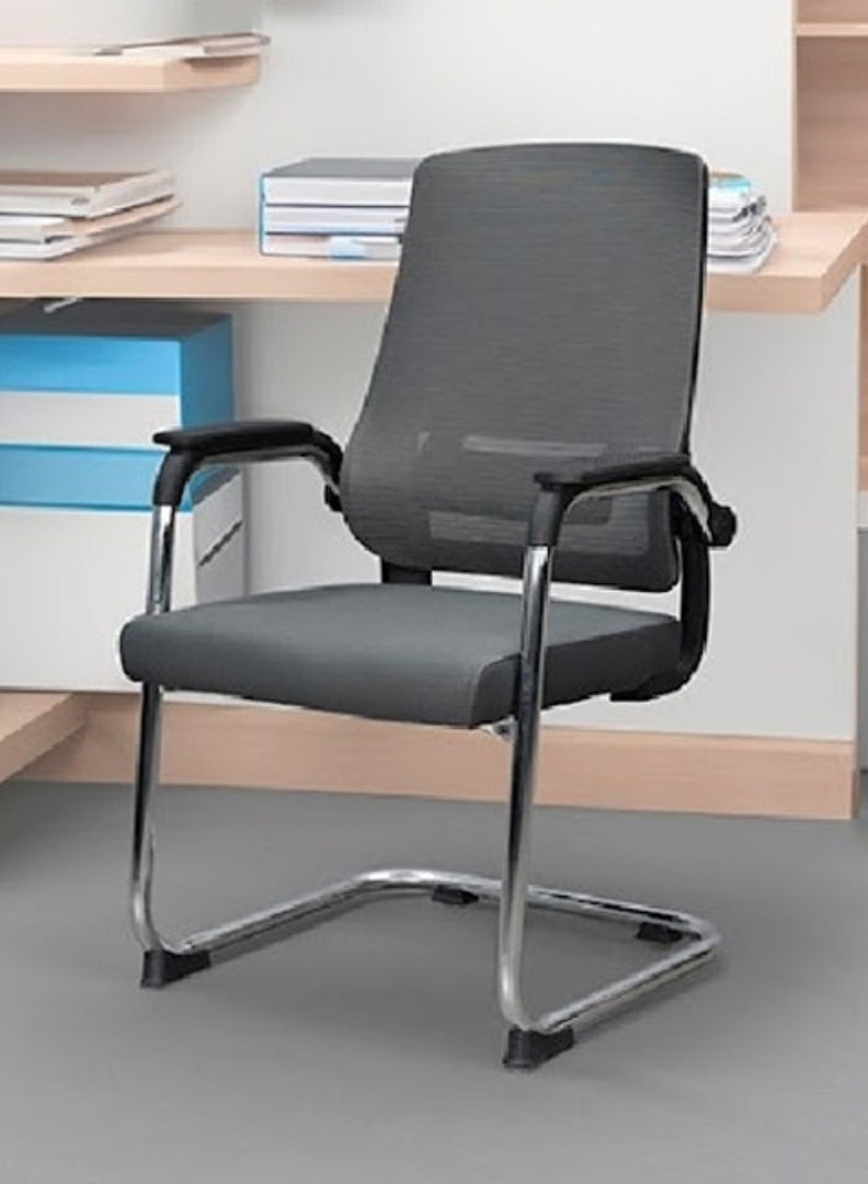 ROYALOAK Tivoli Visitor Chair, High Grade Nylon Mesh, High Back Support, Comfortable Seating, Comfortable Armrest, Chrome Finish Steel Legs, Visitor Chair for Office Work, Visitor Chair. - Image 1
