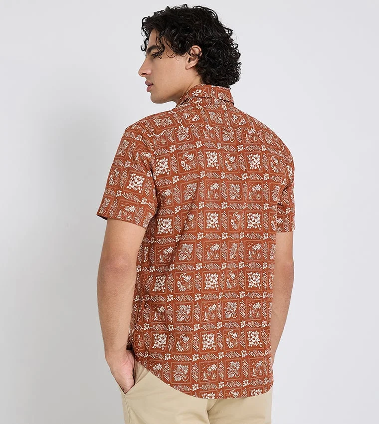 Ben Sherman  Ben Sherman Men's Short Sleeve Printed Shirts for Men | Best Price UAE