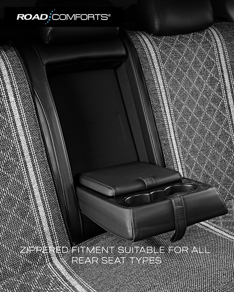 Road Comforts Baja Blanket Seat Covers Gray Diamond Bucket Seat Covers Low Back Full Set - Jacquard Fabric, Airbag Compatible, Universal Fits for Most Cars, Truck, SUV, Vans - Image 5
