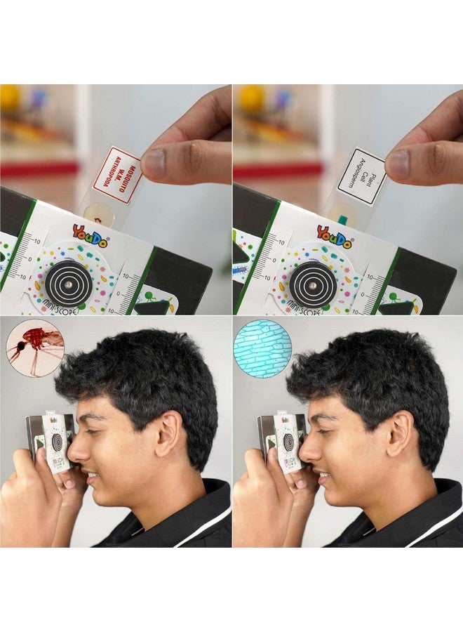 YOUDO Youdo Miniscope, DIY Microscope, Pocket-Size Microscope with 2 Sample Slides of Plant Cell & Mosquito, Science KIT for Kids & Students, YOUDO STEM Products  - Image 3