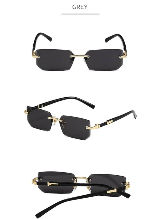 New Rimless Fashion Trend Sunglasses Personalized Sunglasses UV Protection Unisex - Image 2