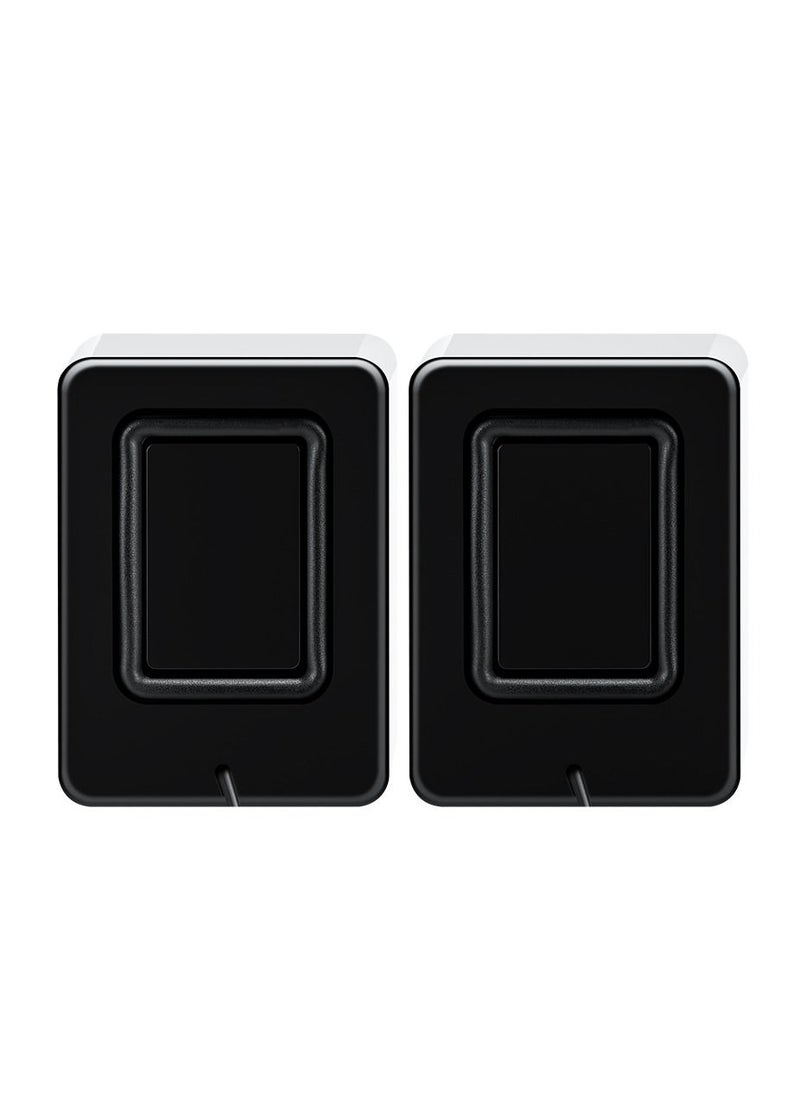 T-WOLF - RGB Gaming Speakers Wired Dual Computer Colorful LED Lights Loudspeaker Stereo Bass Satellite Speakers - Black - Image 1