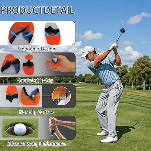 Kelyva Golf Swing Trainer T Grip Aid – Golf Grip Trainer, Rubber Golf Training Aid for Correct Posture, Two Sizes with Carry Bag - Image 2