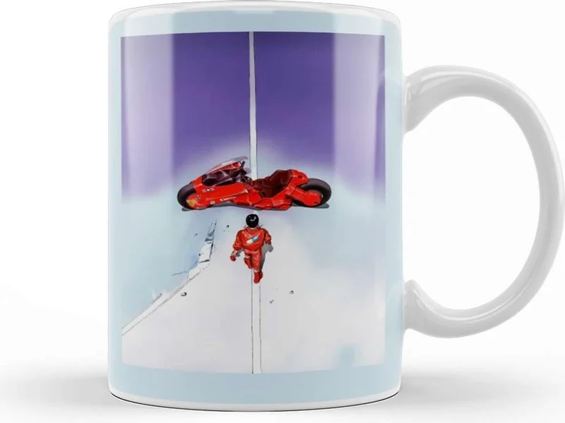 Baskı Dükkanı Print Shop Akira Kaneda Anime Manga New Tokyo Gang Shotaro Kaneda And His Bike Mug Porcelain