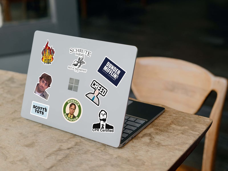 CodersParadise 58-Piece Office & TV Show Stickers Pack | Waterproof, Residue-Free Vinyl Stickers for Laptop, Journal, Bike Helmet, Guitar & Mobile Case - Image 3