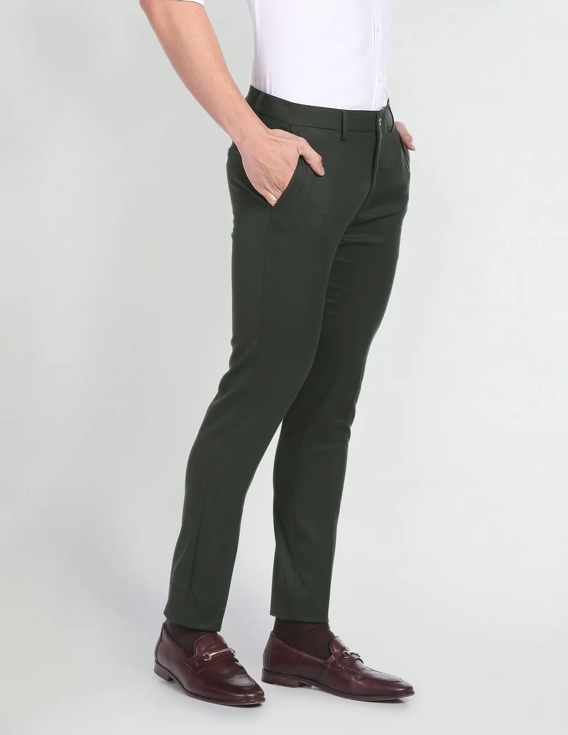 Solid Dobby Smart Flex Trousers