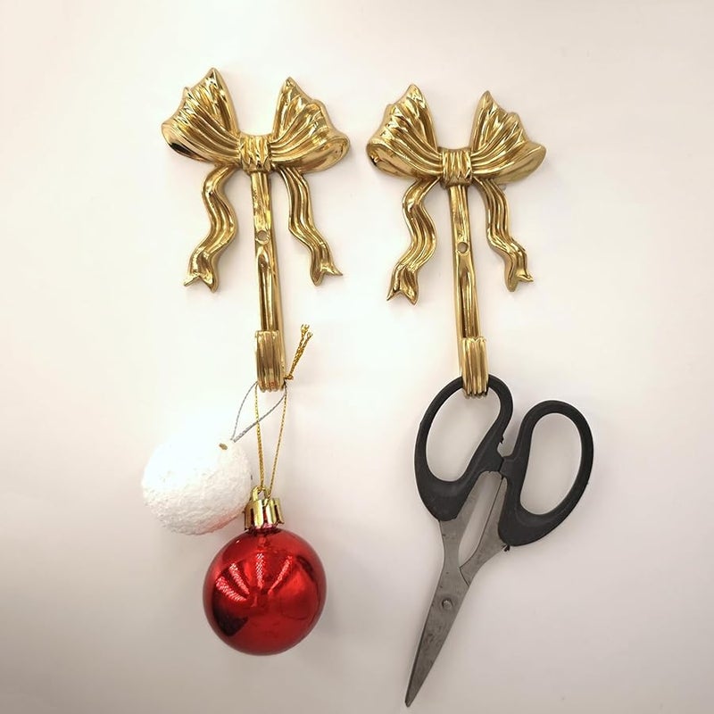 Luozyy Brass Bowknot Wall Hook For Coat Hat Towel Small 2 36x4 17x0 70 Inch - Image 5