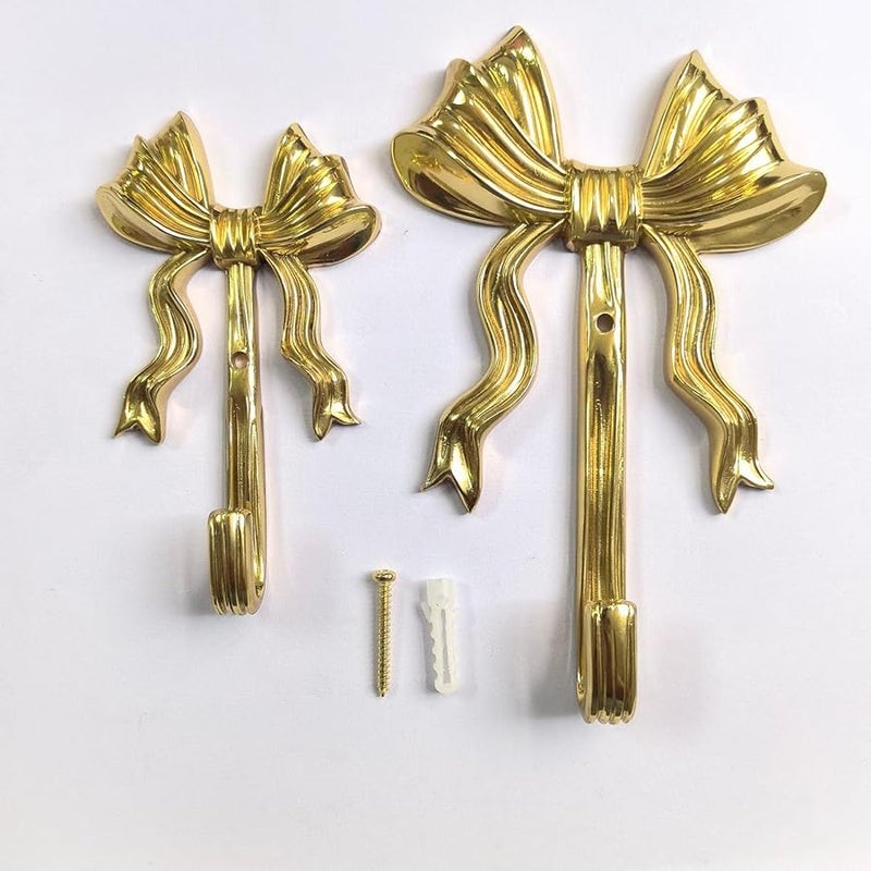 Luozyy Brass Bowknot Wall Hook For Coat Hat Towel Small 2 36x4 17x0 70 Inch - Image 3