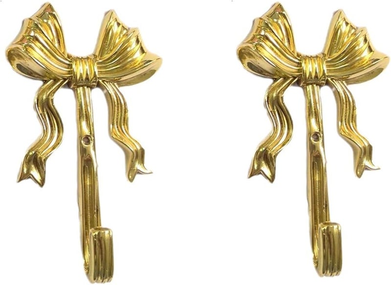 Luozyy Brass Bowknot Wall Hook For Coat Hat Towel Small 2 36x4 17x0 70 Inch - Image 2