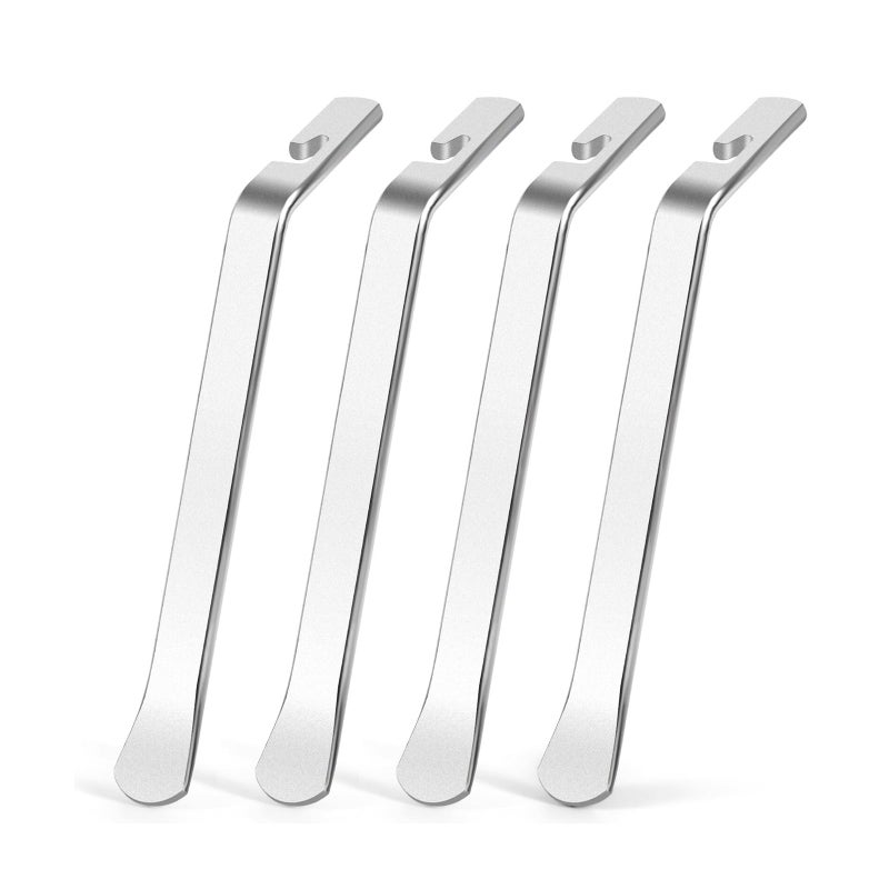 ptiysta 4pcs Bicycle Tire Pry Bar, Tire Scoop, Professional Tire Removal Tool, Tire Lever, High Grade Stainless Steel Tire Lever, Repair Bicycle Inner Tube, Best Tire Changing Tool - Image 1