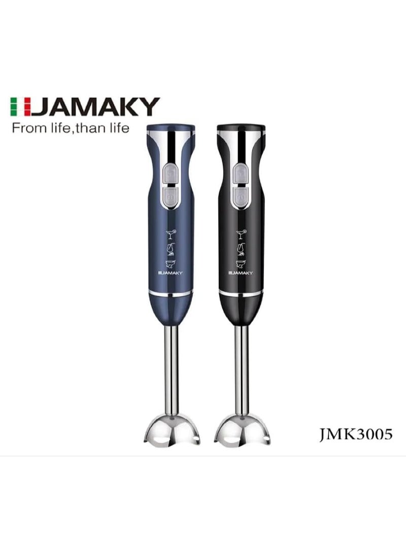 Hand Blender by Jamaki, 1000 Watt Stainless Steel Powerful Sharp Blades for Food Preparation with 2 Speeds Model JMK 3005, Multi  - Image 2