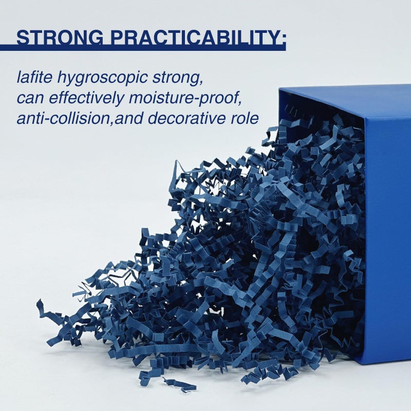 Corlcol 200g(7oz) Crinkle Paper Filler for Gift Baskets Box Confetti Paper Shreds Decoration Stuffing for Father's Day, Weddings, Anniversaries, Christmas (Navy Blue) - Image 4