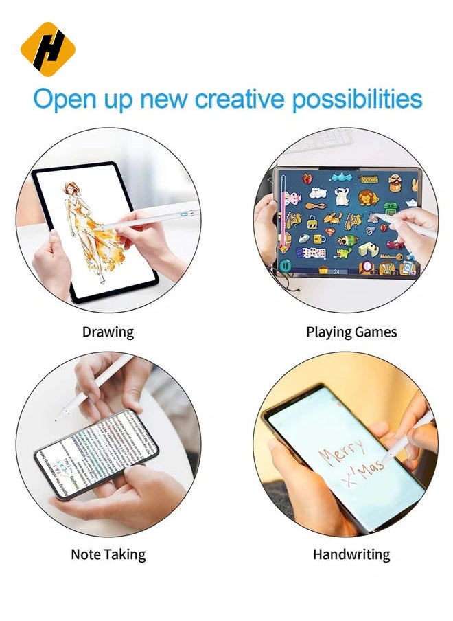 HuHa - Stylus Pen for Touch Screens Rechargeable 1.5mm Fine Point Active Capacitive Stylus Smart Pencil Digital Compatible iPad and Most Tablet - Image 1