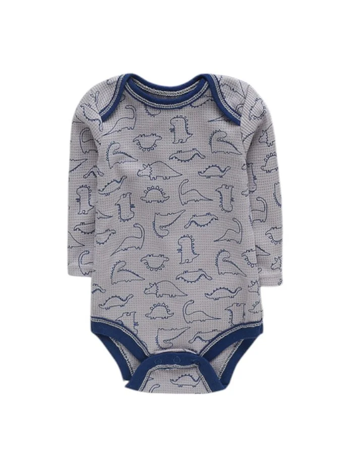 Bambimici Bambimici 3-Pack Animal Print Long Sleeve Bodysuit